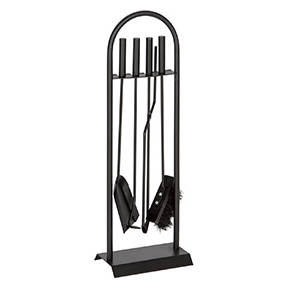 Haardstel 5-delig zwart 66,5cm