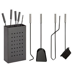 Haardstel 5-delig zwart 50cm