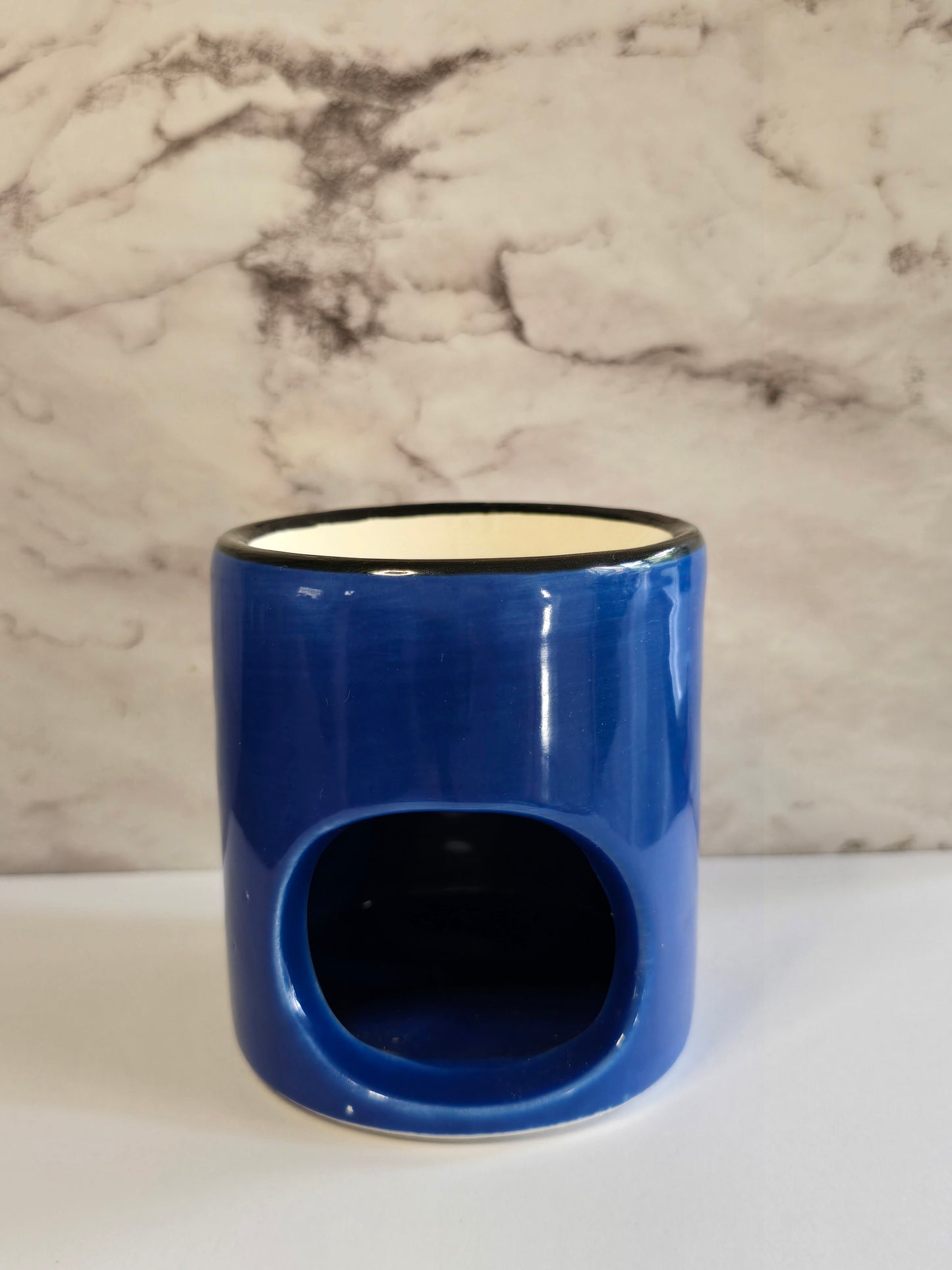 Blauwe wax brander